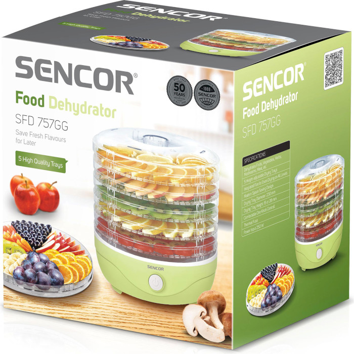 Сушилка для овощей и фруктов SENCOR SFD 757GG (41014239)