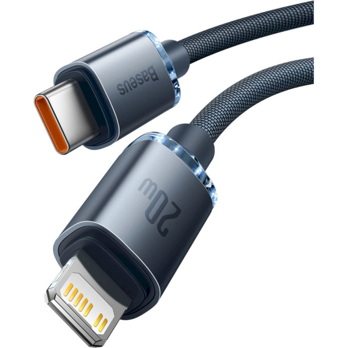 Кабель BASEUS Crystal Shine Series Fast Charging Data Cable Type-C to iP 20W 2м Black (CAJY000301)