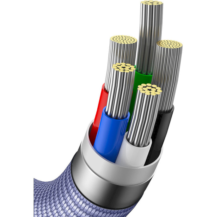 Кабель BASEUS Crystal Shine Series Fast Charging Data Cable Type-C to iP 20W 1.2м Purple (CAJY000205)