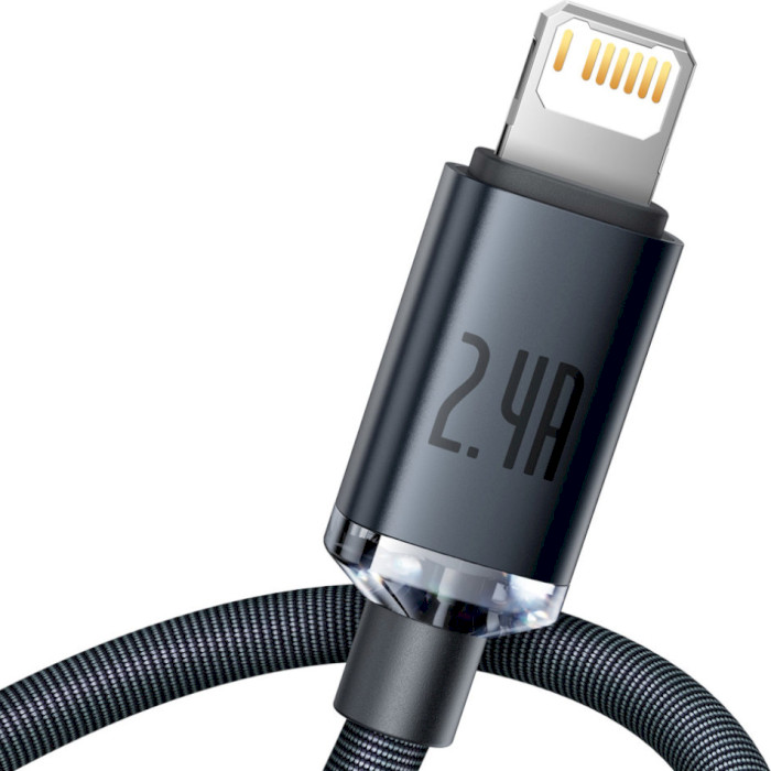 Кабель BASEUS Crystal Shine Series Fast Charging Data Cable USB to iP 2.4A 2м Black (CAJY000101)