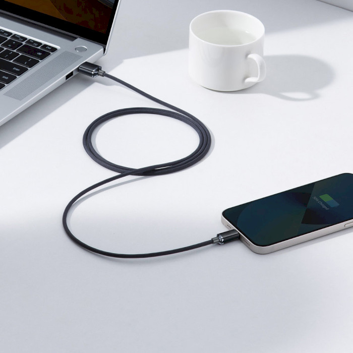 Кабель BASEUS Crystal Shine Series Fast Charging Data Cable USB to iP 2.4A 2м Black (CAJY000101)