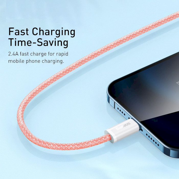 Кабель BASEUS Dynamic Series Fast Charging Data Cable USB to iP 2.4A 1м Orange (CALD000407)
