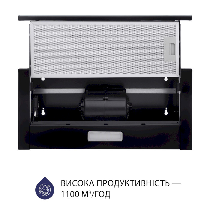 Витяжка MINOLA HTLS 6734 BL 1100 LED GLASS