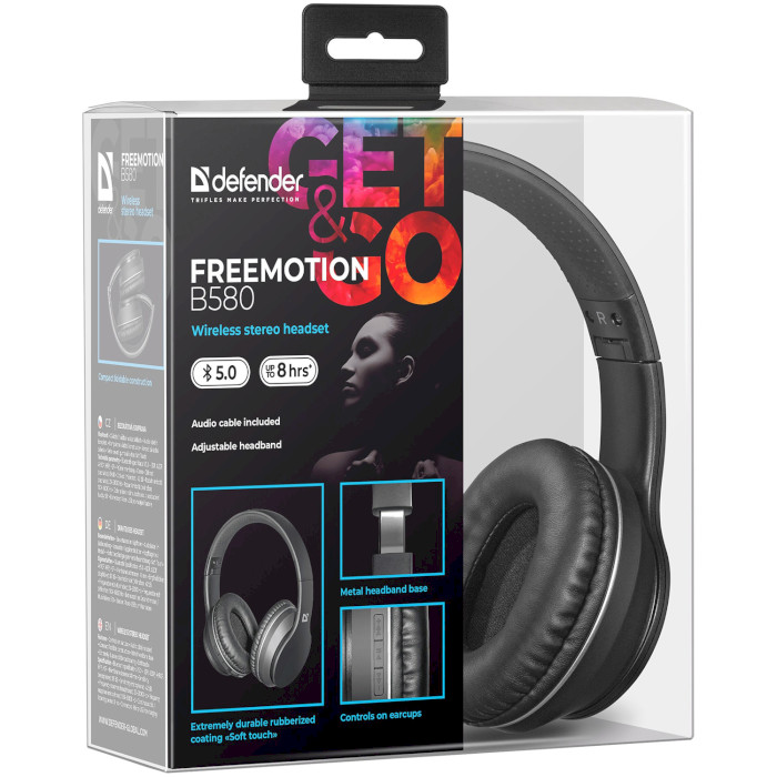 Навушники DEFENDER FreeMotion B580 Black (63580)