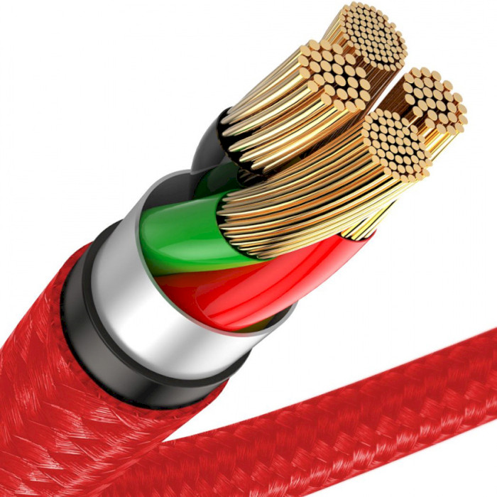 Кабель BASEUS Horizontal Data Cable USB for iP 2.4A 2м Red (CALSP-C09)