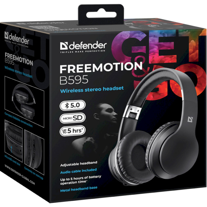 Навушники DEFENDER FreeMotion B595 Black (63595)