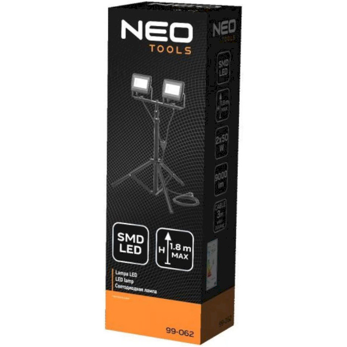 Прожектор LED на штативі подвійний NEO TOOLS 99-062 50W 6500K