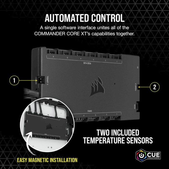 Контроллер подсветки и скорости вентиляторов CORSAIR iCUE Commander Core XT Smart RGB (CL-9011112-WW)