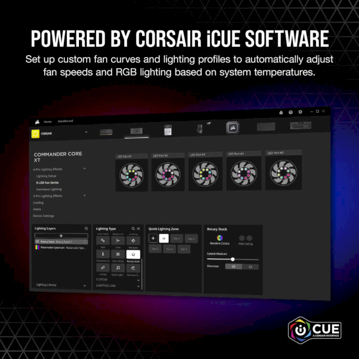 Контролер підсвічування та швидкості вентиляторів CORSAIR iCUE Commander Core XT Smart RGB (CL-9011112-WW)