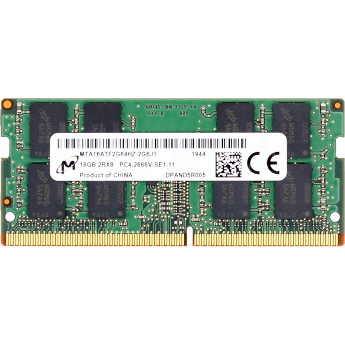 Модуль памяти MICRON SO-DIMM DDR4 2666MHz 16GB (MTA16ATF2G64HZ-2G6J1)