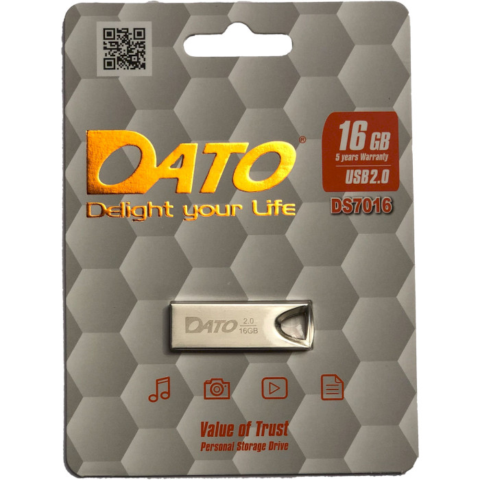 Флэшка DATO DS7016 16GB Silver (DS7016-16G)