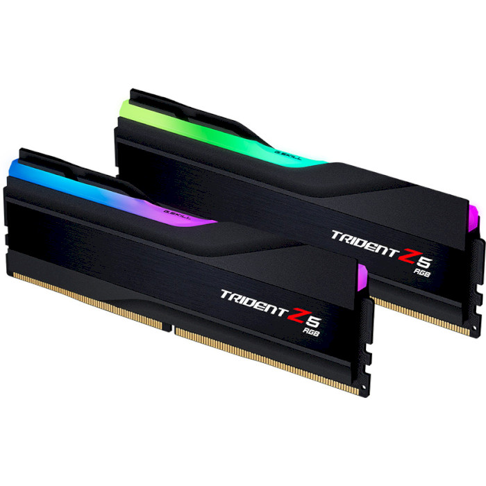 Модуль памяти G.SKILL Trident Z RGB Matte Black DDR5 6000MHz 64GB Kit 2x32GB (F5-6000J3238G32GX2-TZ5RK)