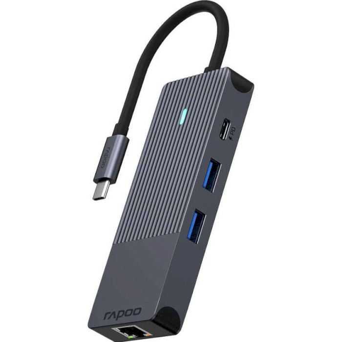 Порт-реплікатор RAPOO 8-in-1 USB-C Multiport Adapter (UCM-2004)