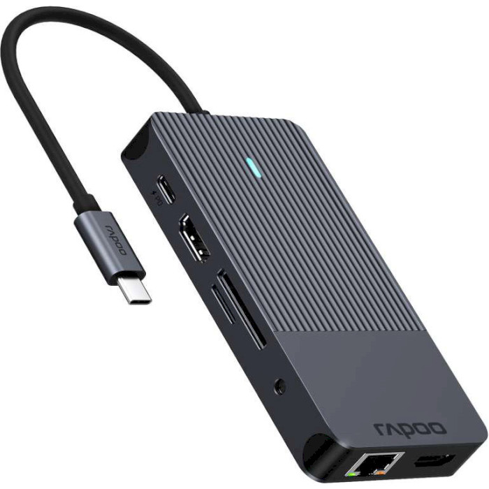 Порт-реплікатор RAPOO 8-in-1 USB-C Multiport Adapter (UCM-2004)