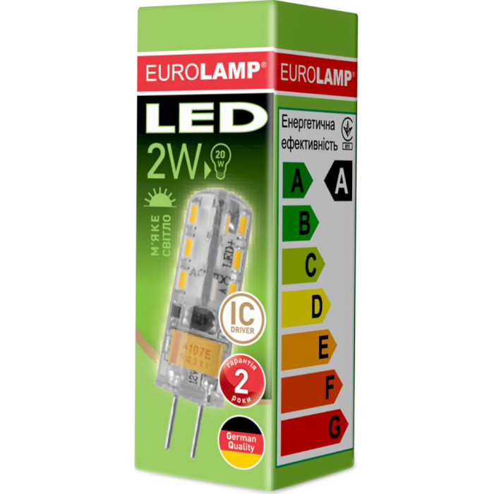 Лампочка LED EUROLAMP JC G4 2W 3000K 220V (LED-G4-0227(220))