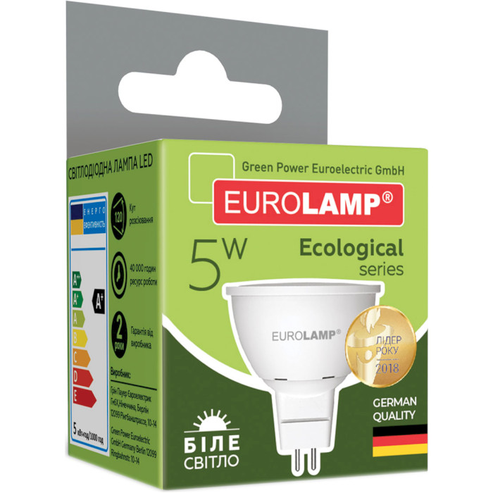 Лампочка LED EUROLAMP MR16 GU5.3 5W 4000K 220V (LED-SMD-05534(P))