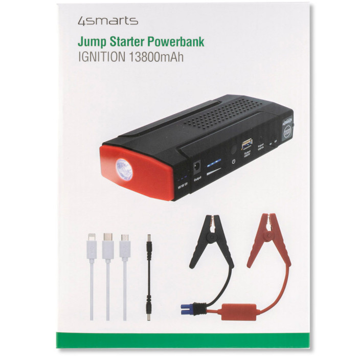 Портативное пускозарядное устройство 4SMARTS Jump Starter Power Bank Ignition 13800mAh (468708)