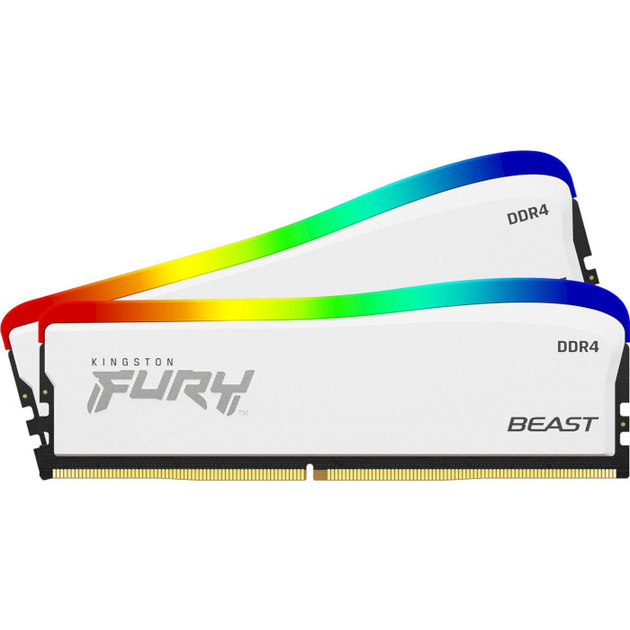 Модуль пам'яті KINGSTON FURY Beast RGB Special Edition White DDR4 3200MHz 32GB Kit 2x16GB (KF432C16BWAK2/32)