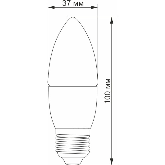 Лампочка LED VIDEX C37 E27 7W 3000K 220V (VL-C37E-07273)