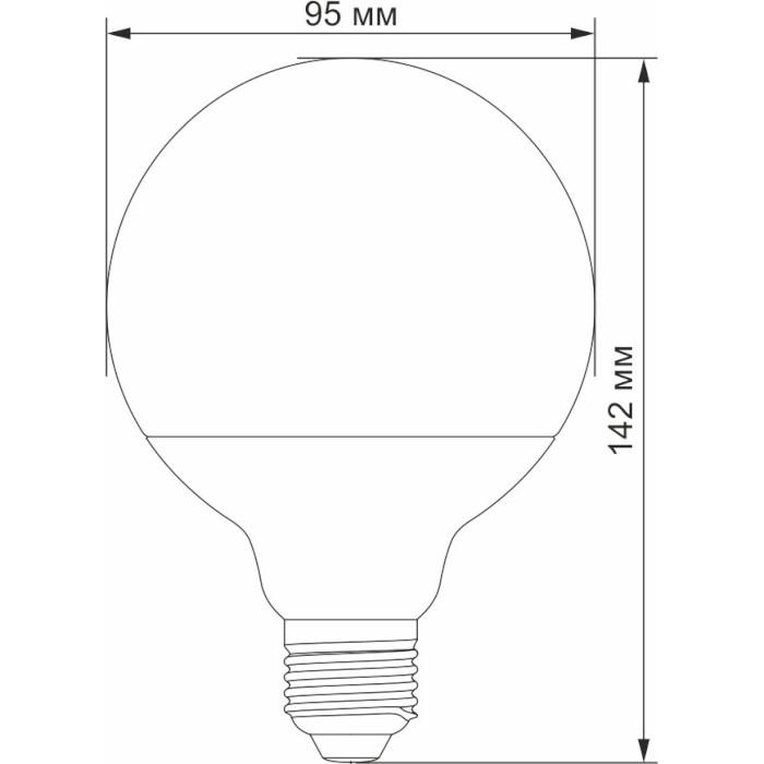 Лампочка LED VIDEX G95 E27 15W 4100K 220V (VL-G95E-15274)