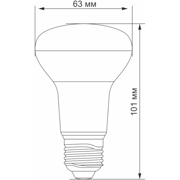 Лампочка LED VIDEX R63 E27 9W 4100K 220V (VL-R63E-09274)