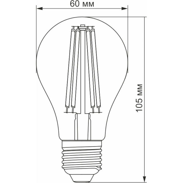 Лампочка LED VIDEX A60 E27 10W 2200K 220V (VL-A60FA-10272)