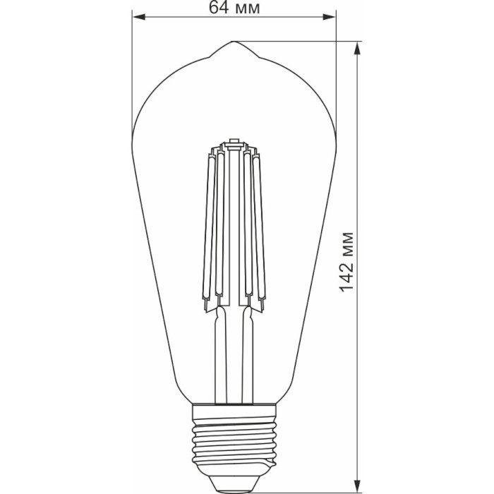 Лампочка LED VIDEX ST64 E27 6W 2200K 220V (VL-ST64FAD-06272)