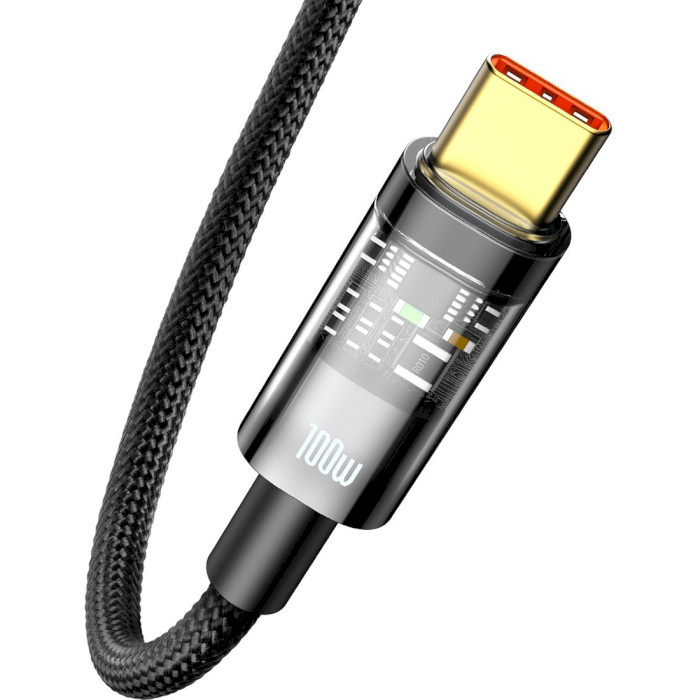 Кабель BASEUS Explorer Series Auto Power-Off Fast Charging Data Cable USB to Type-C 100W 2м Black (CATS000301)