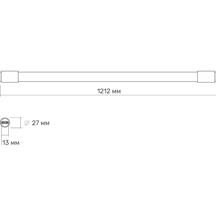 Лампочка LED TITANUM T8 G13 18W 6500K 220V (TL-T8-18126)