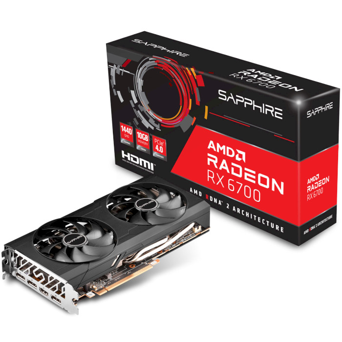 Відеокарта SAPPHIRE AMD Radeon RX 6700 10GB GDDR6 RDNA 2 (11321-03-20G)