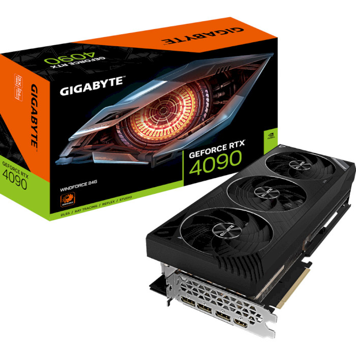 Відеокарта GIGABYTE GeForce RTX 4090 WindForce 24G (GV-N4090WF3-24GD)
