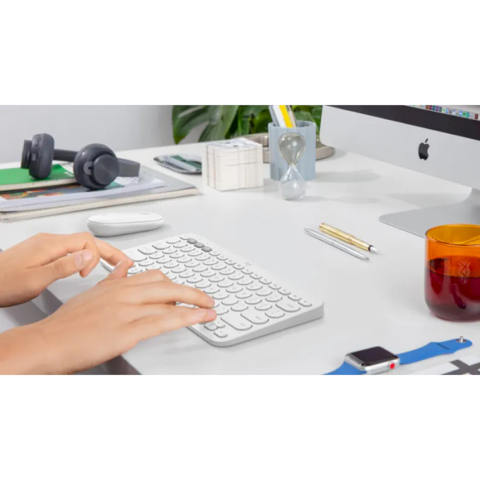 Клавіатура бездротова LOGITECH K380 for Mac Multi-Device Bluetooth UA Off-White (920-010407)