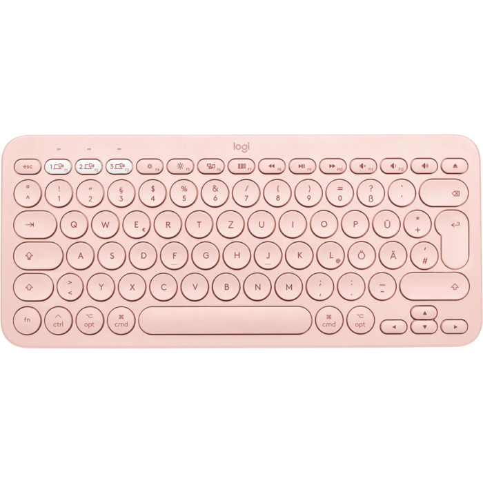 Клавіатура бездротова LOGITECH K380 for Mac Multi-Device Bluetooth UA Rose (920-010406)