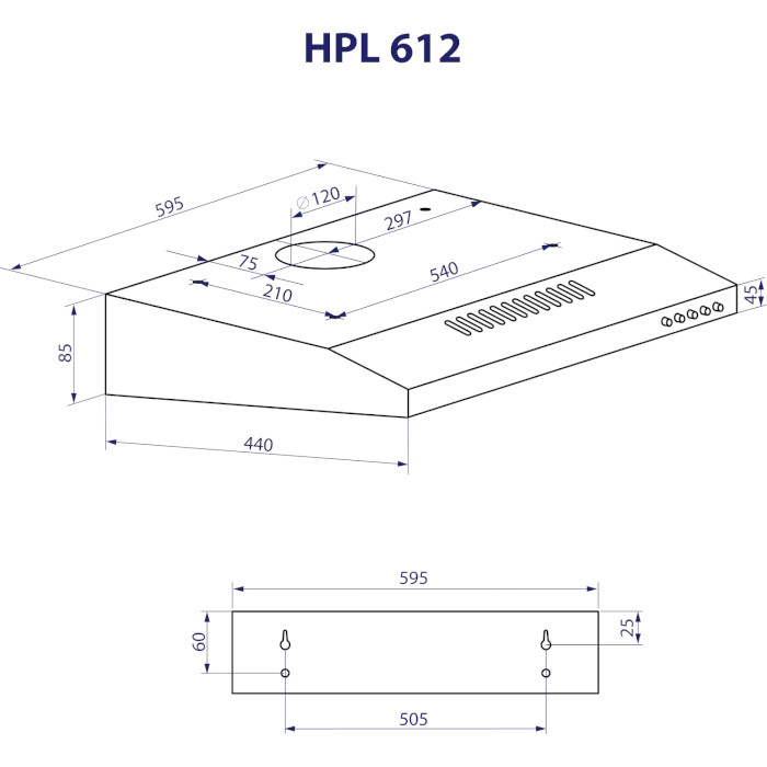 Вытяжка MINOLA HPL 612 BR