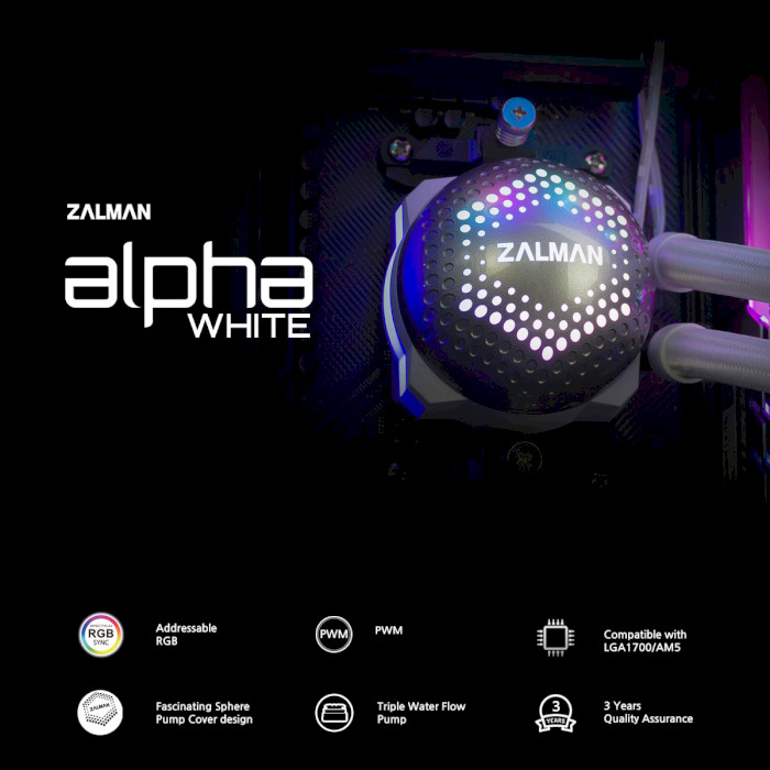 Система водяного охлаждения ZALMAN Alpha 24 White
