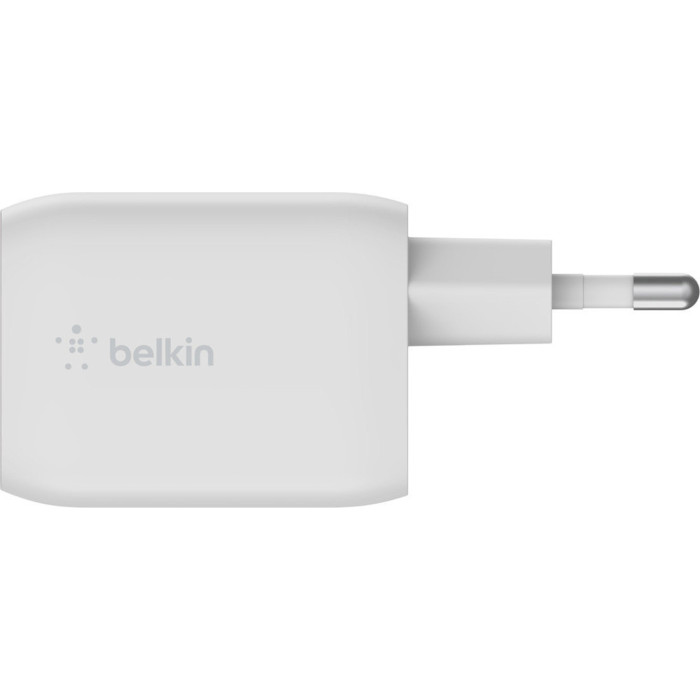 Зарядний пристрій BELKIN Boost Up Charge Pro GaN 2-Ports USB-C PPS Wall Charger 65W White w/Type-C to Type-C cable (WCH013VF2MWH-B6)