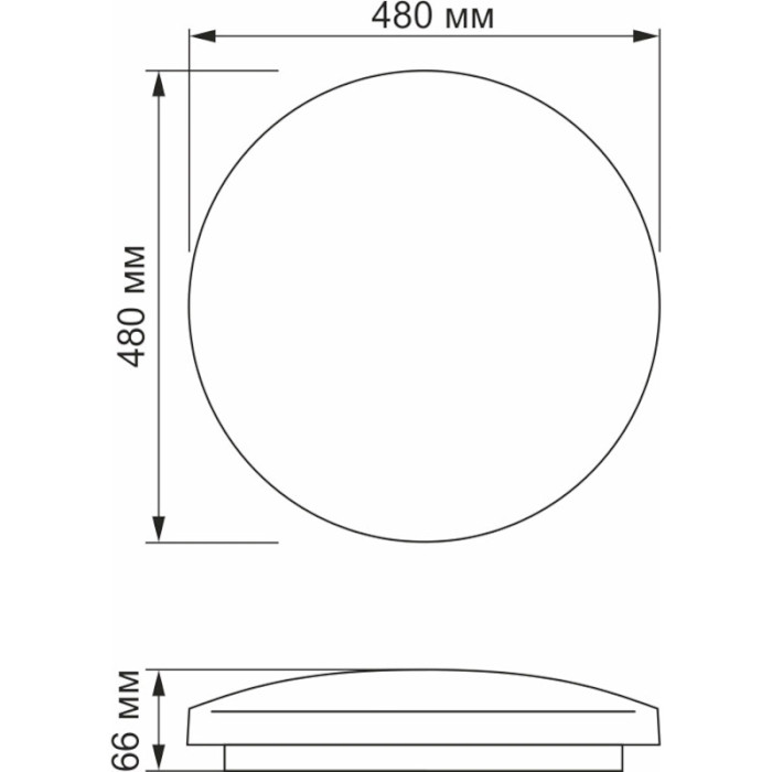 Світильник VIDEX VL-CLR-484R 48W 4100К