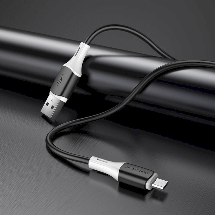 Кабель BOROFONE BX79 Silicone USB to Micro-USB 1м Black