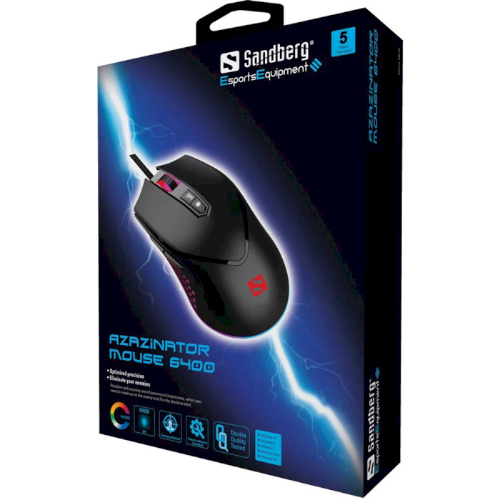 Миша ігрова SANDBERG Azazinator Mouse 6400 (640-20)