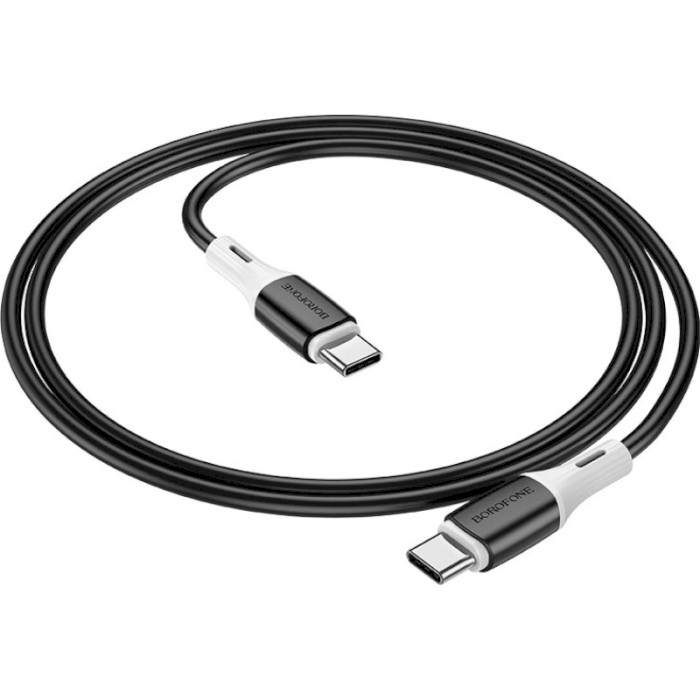 Кабель BOROFONE BX79 Silicone USB-C to USB-C 60W 1м Black