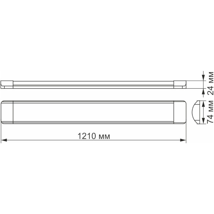 Ллінійний світильник VIDEX VL-BN-36124 36W 4100K