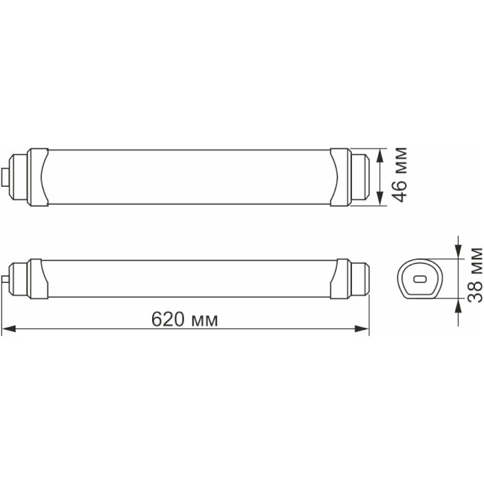Линейный светильник VIDEX VL-BNWL-18065 18W 5000K