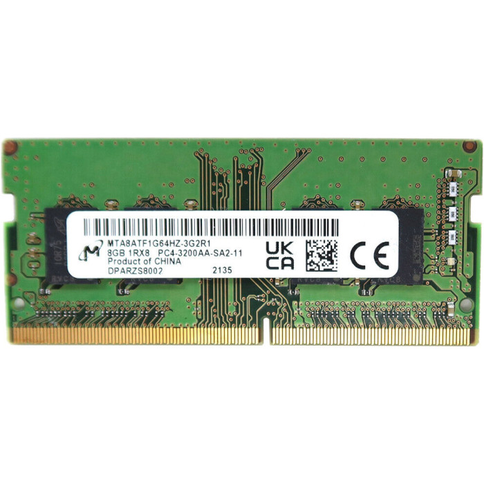 Модуль пам'яті MICRON SO-DIMM DDR4 3200MHz 8GB (MTA8ATF1G64HZ-3G2R1)
