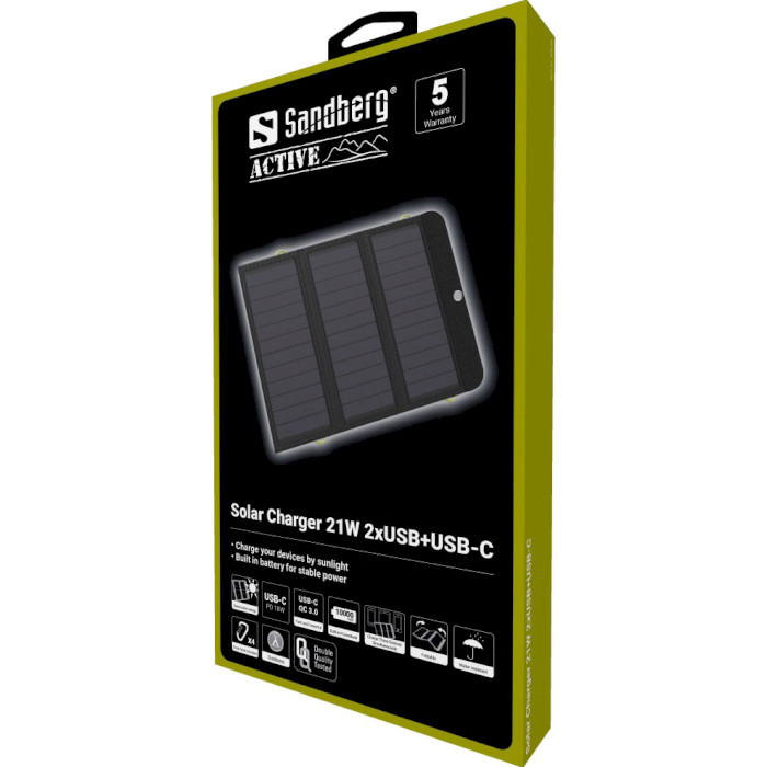 Портативна сонячна панель SANDBERG Solar Charger 21W (420-55)