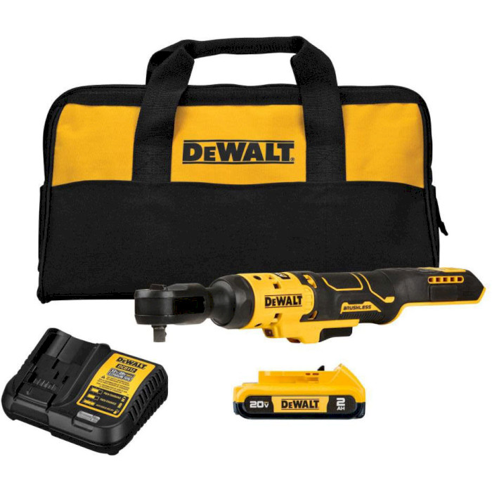 Аккумуляторный угловой гайковёрт DEWALT DCF512D1