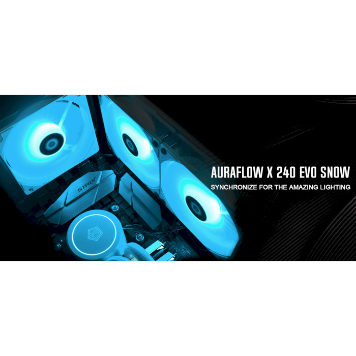 Система водяного охолодження ID-COOLING AuraFlow X 240 EVO Snow