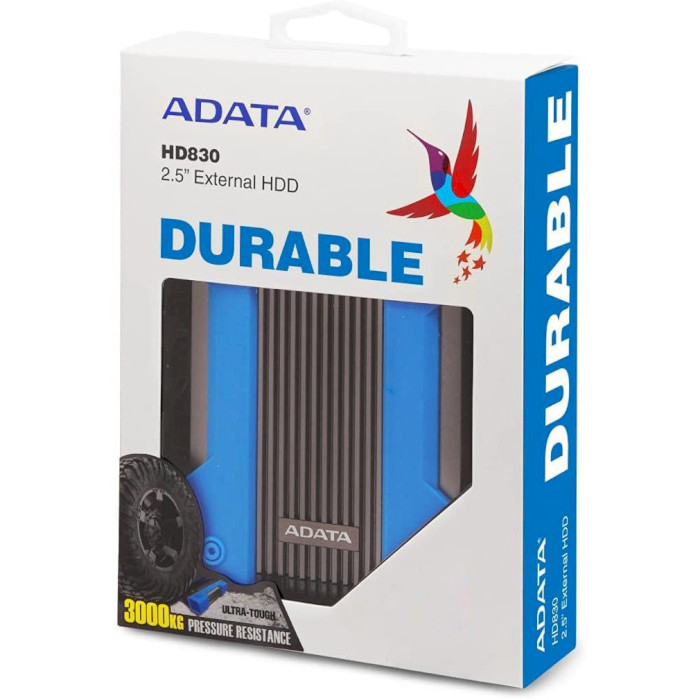Портативный жёсткий диск ADATA HD830 4TB USB3.2 Blue (AHD830-4TU31-CBL)