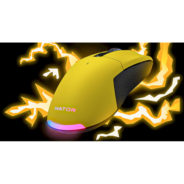 Мышь игровая HATOR Pulsar Wireless Yellow (HTM-318)