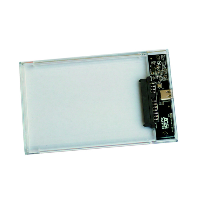 Карман внешний AGESTAR 3UB2P4C 9mm/7mm 2.5" SATA to USB 3.2 Transparent