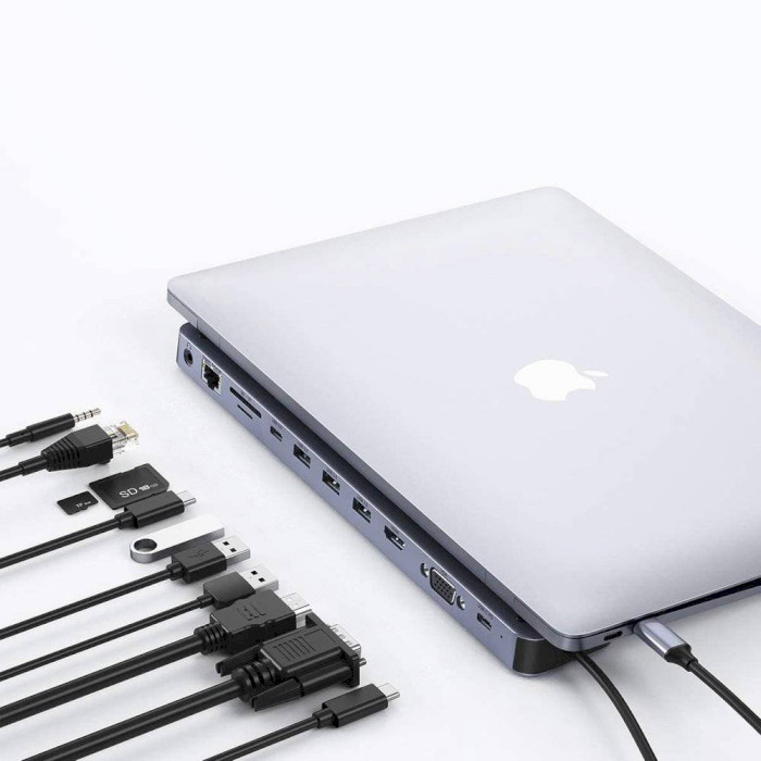 Порт-реплікатор CHOETECH M20 11-in-1 USB-C PD 100W Hub Adapter (HUB-M20)